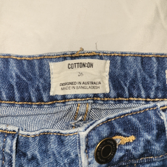 Blue Floral Women's Jeans - Picture 3 of 5